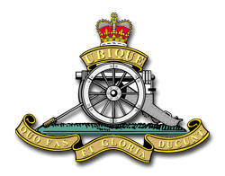 Royal Artillery Cap Badge "Where right and glory lead us" 